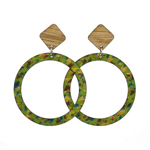 Oak and Birch Printed Hoop Earrings